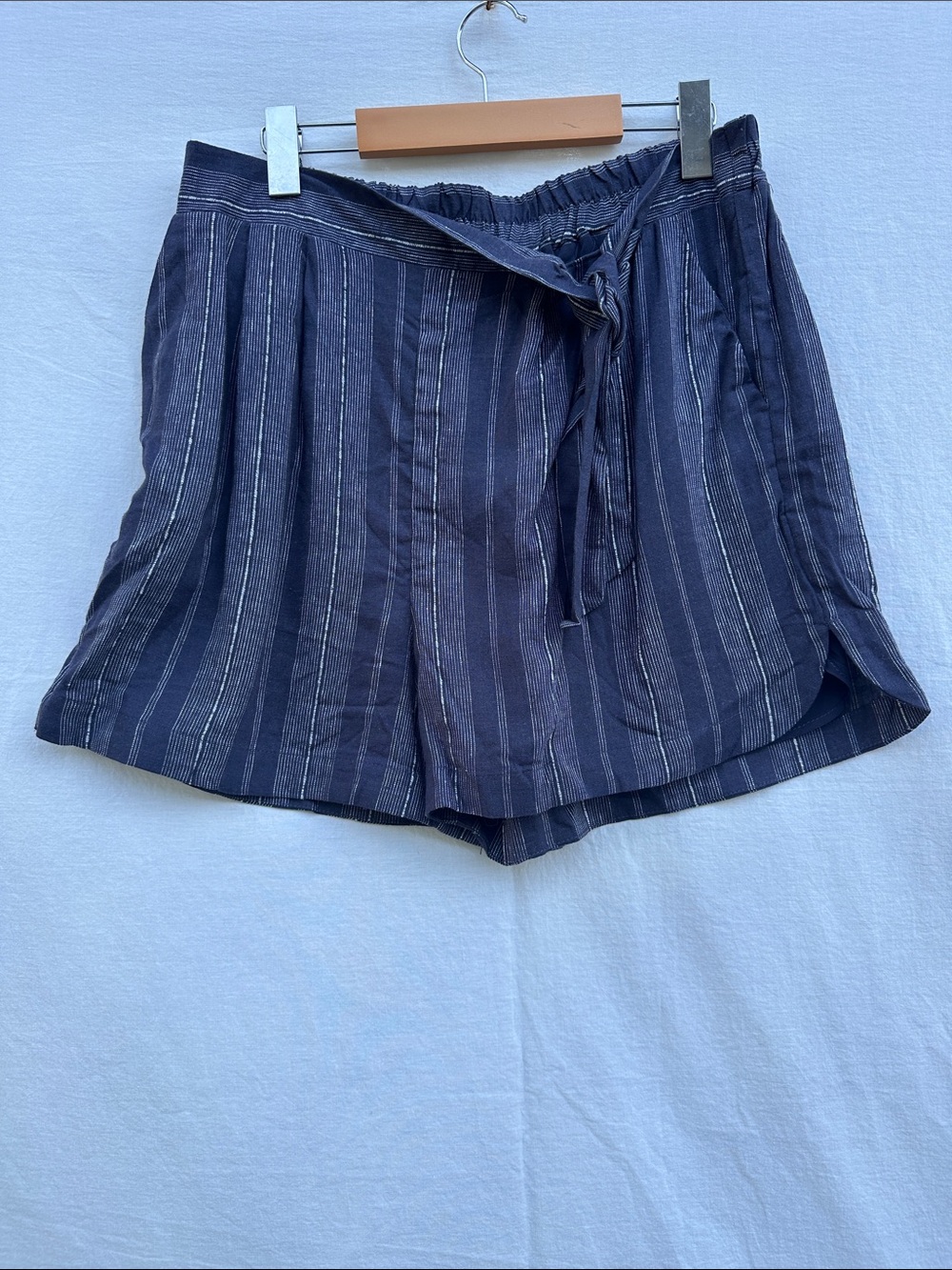 Gentle Fawn Hudson Striped Navy Tie-Waist Women’s Shorts - Picture 1 of 10